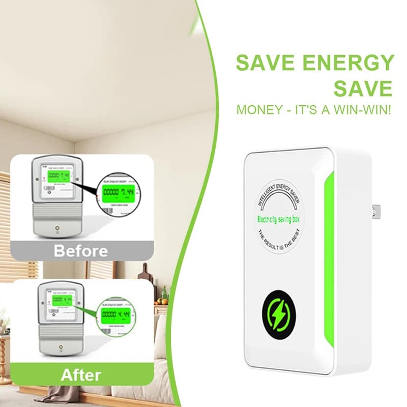 Adattatore per presa US/EU con scatola di risparmio energetico portatile intelligente per la riduzione dei costi dell'ufficio e della casa