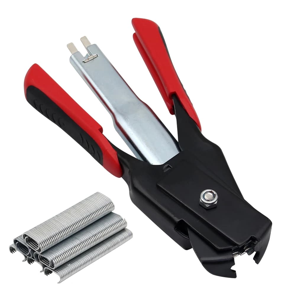 C-Type Hog Ring Pliers Kit Auto Feed Fence Fastener Tool for Animal Fence Pig Bird Pet Cage Accessories Installation Equipment
