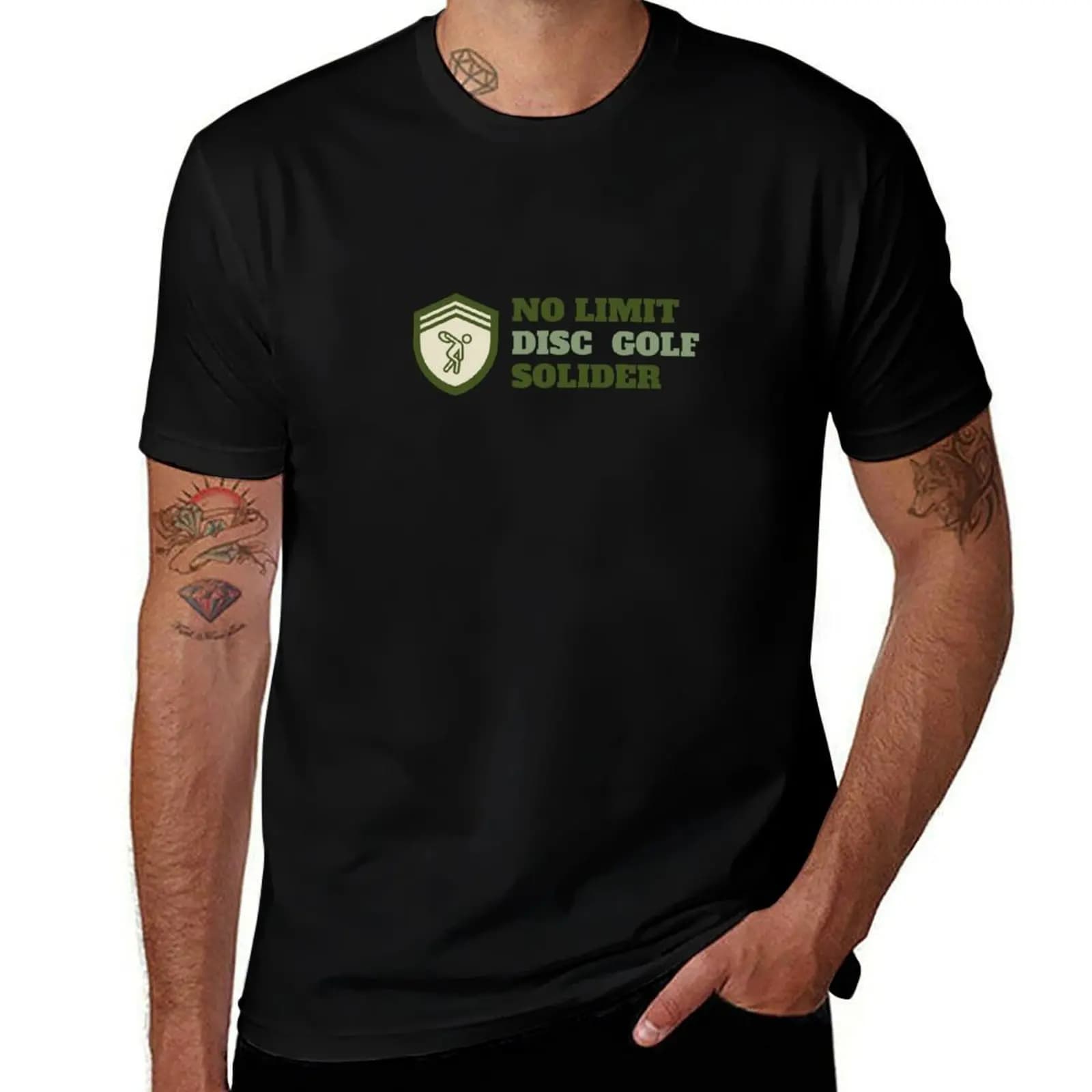 No Limit Disc Golf Solider T-Shirt Trendy Print Short Sleeve T-Shirt
