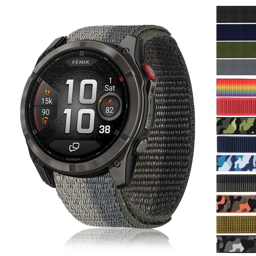 Per Garmin Fenix 8 pro 7X 7 6X 5Plus Cinturino 26/22mm Nylon Loop Band Sostituisci il braccialetto Instinct 3 2X/Forerunner 970 965/Quatix 8 7X