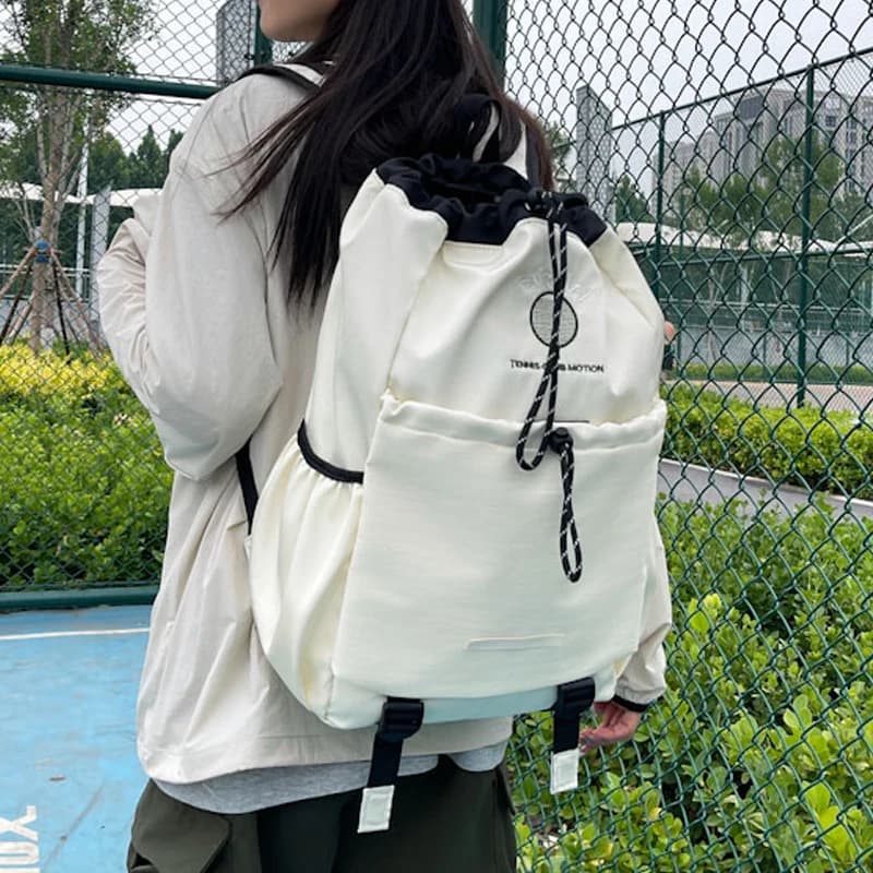 Business Laptop Bags with Drawstrings College Backpack Tennis Racket Backpack for Badminton Sports Travel Backpack for Outdoor Communalism