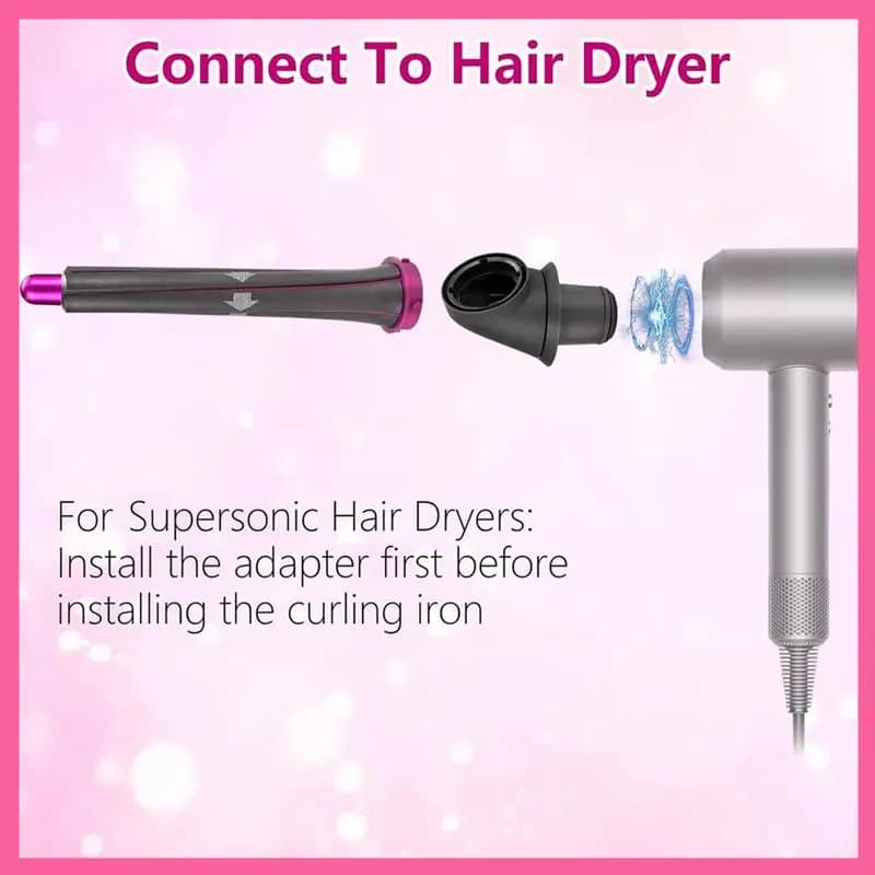 ABNM 20 MILLIMETRI Lunghi Barili di Curling Dei Capelli Per Dyson HD01 HD02 HD03 HD04 HD05 HD08 HD15 HD16 Conversione Dell'asciugacapelli In Curling Dei Capelli