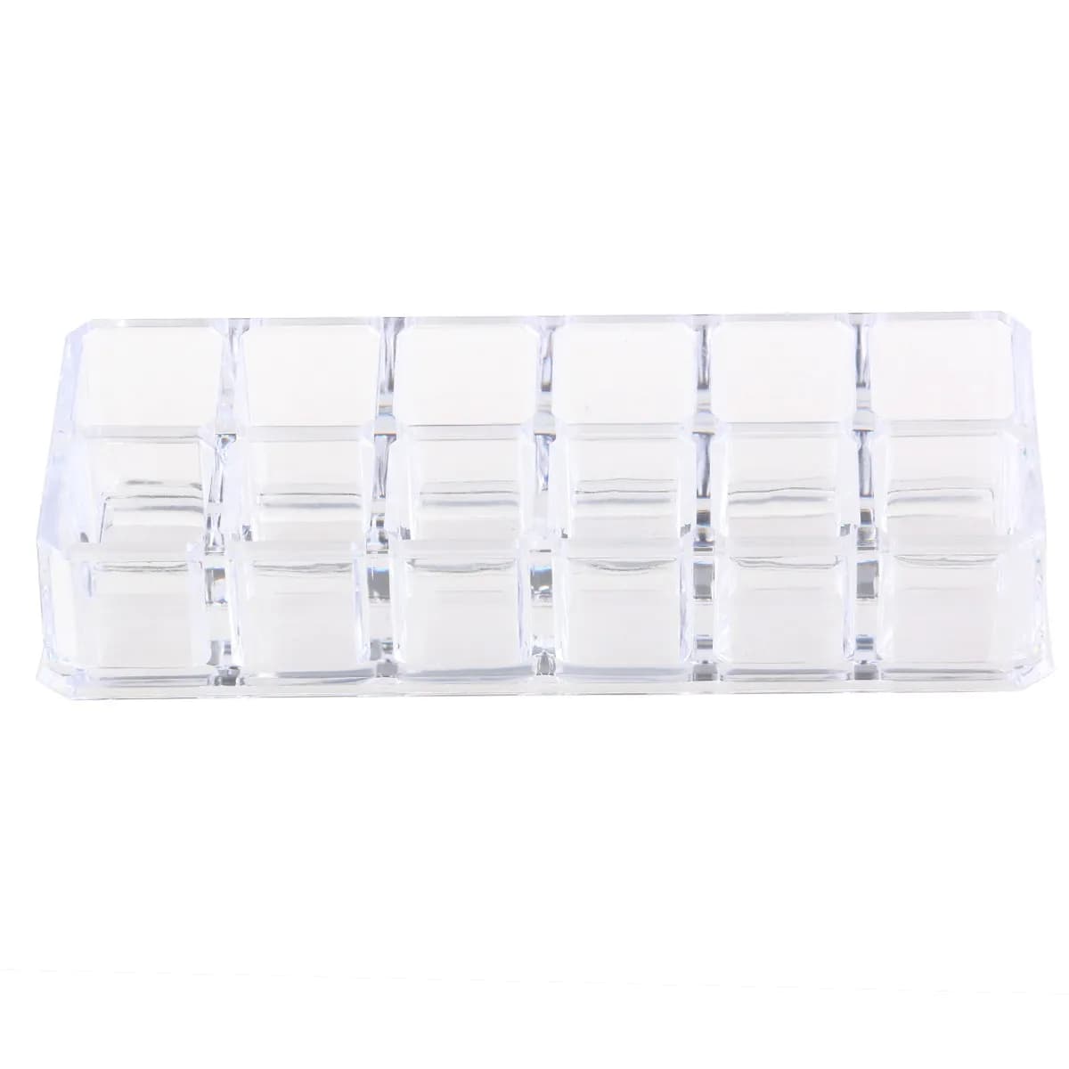 Organizer exhibitor in Acrylic Transparent 12 Parts for Lipsticks, Mascara and Makeup Brushes, for a Toelet Ordered