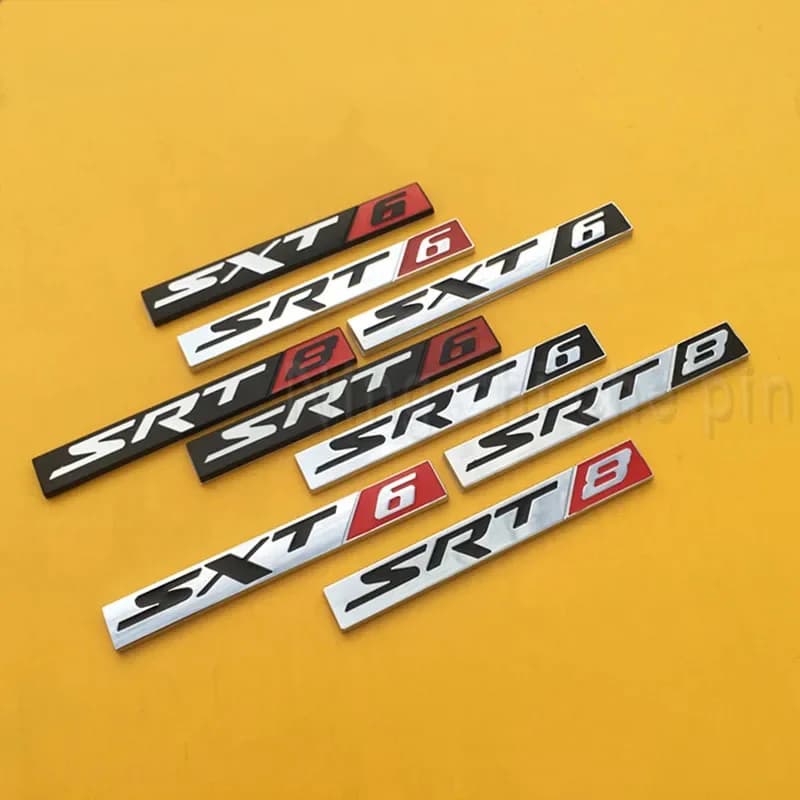 3D Metal Sxt8 Sxt6 Badge Emblem Stickers For Dodge Charger Ram Caliber Journey Sxt8 Sxt6 Srt6 Srt8 Car Styling Accessories