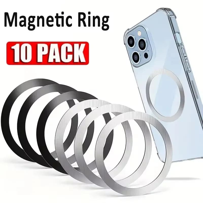 10/5 pezzi per anello piastra magnetica Magsafe adesivi universali supporto caricatore wireless foglio piastra metallica per iPhone Samsung Xiaomi