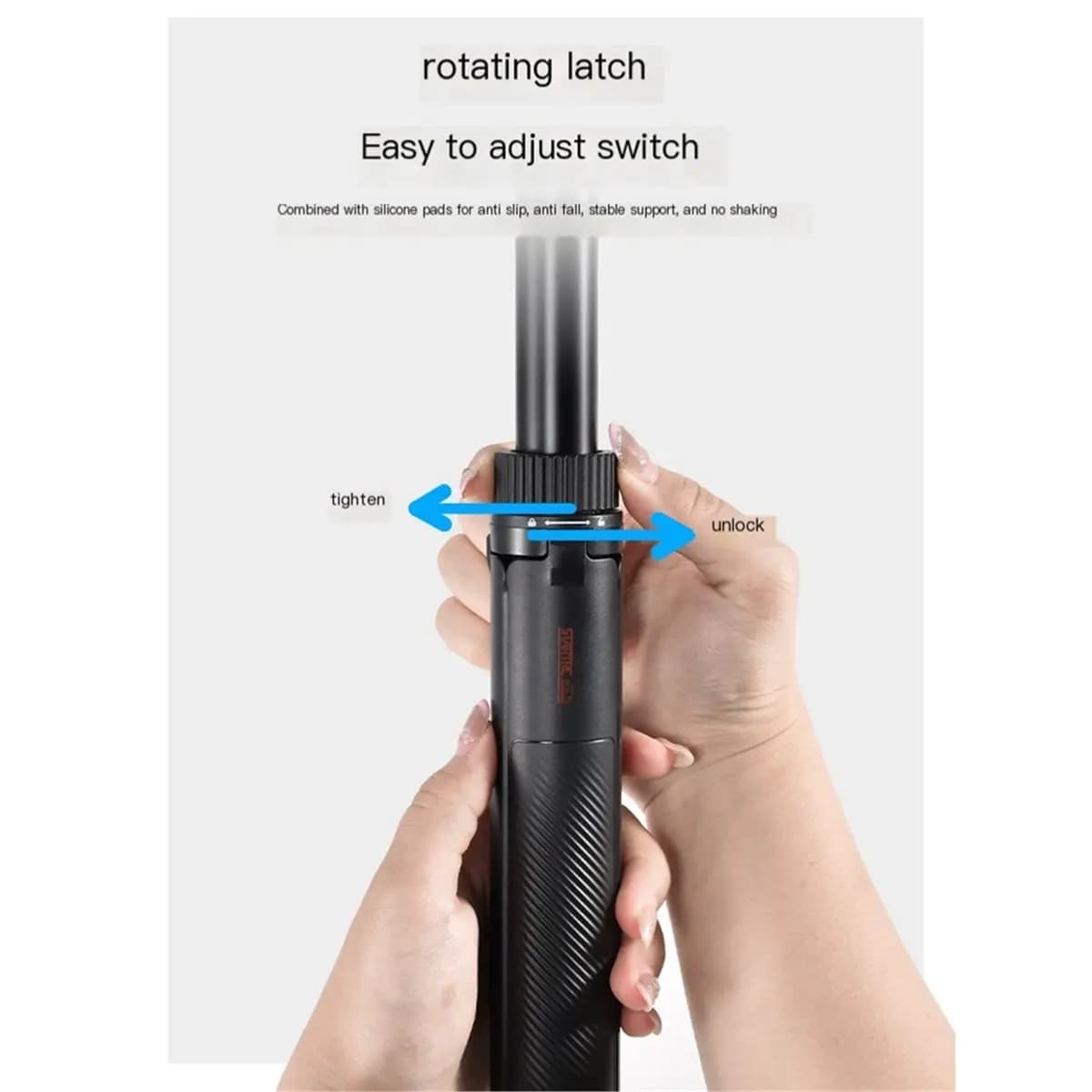 A72U For Selfie Stick Tripod 31.5-129CM LengthControl Camera Tripod for /Gopro11/10/9 Action Camera