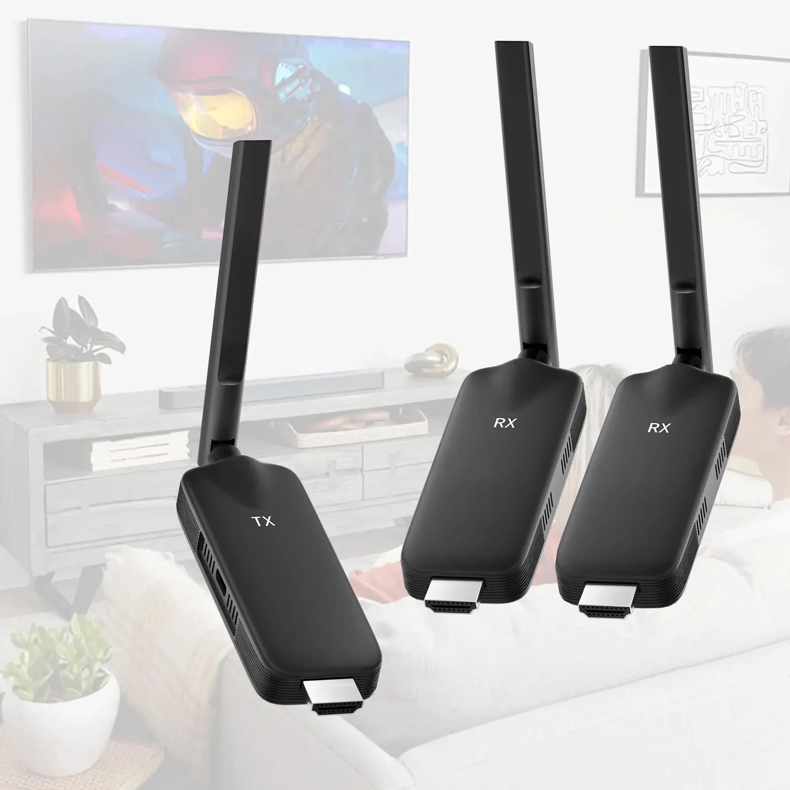 Trasmettitore video HDMI wireless da 50 m Ricevitore Extender Laptop PC Proiettore TV Stick Dongle Stesso schermo Adattatore display per proiezione