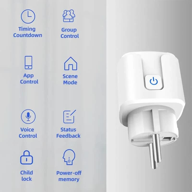Controllo vocale Siri, funzione timer, UE, presa Smart Homekit 20A funziona con Homekit,