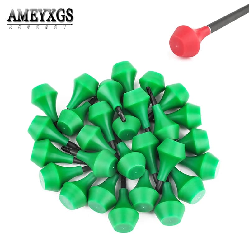 6/12pcs Punte di freccia in nylon Tiro con l'arco Gioco smussato Punte da caccia Filo universale Bambini adolescenti Pratica Punto bersaglio Testa di freccia di sicurezza