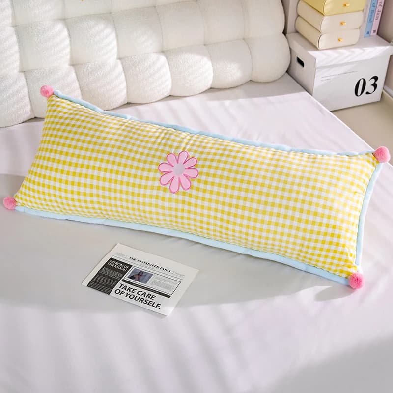 Cuscino per adulti, decorazione per la casa, cuscino lombare, cuscino lungo per testiera Dopamine Daisy
