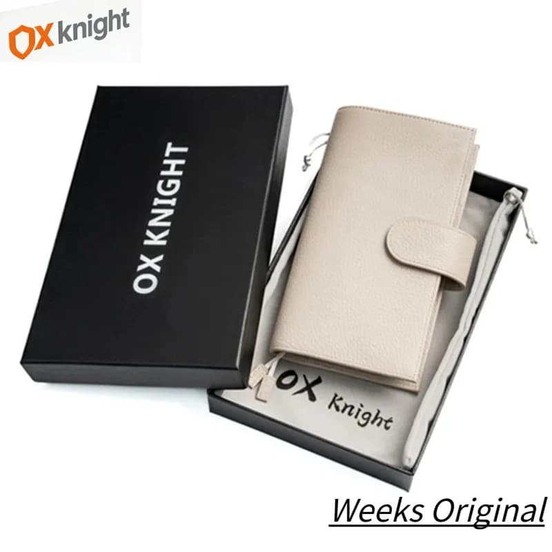 OX KNIGHT 2026 Nuovo Originale Copertina per Agenda in Pelle Litchi per Diario Hobonichi, Organizer, Agenda, Cancelleria