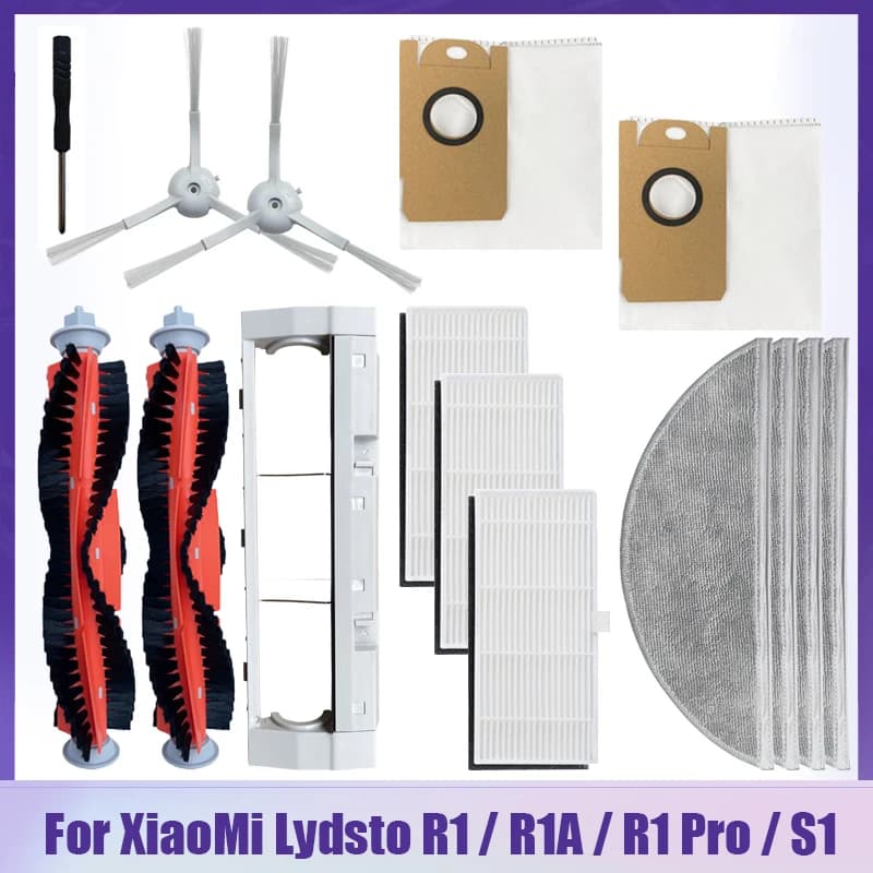 Per XiaoMi Lydsto R1/R1A/R1 Pro/S1 Robot Aspirapolvere Parti Principale/Spazzola Laterale Filtro Hepa Mop Panno Sacchetto di Polvere Accessori