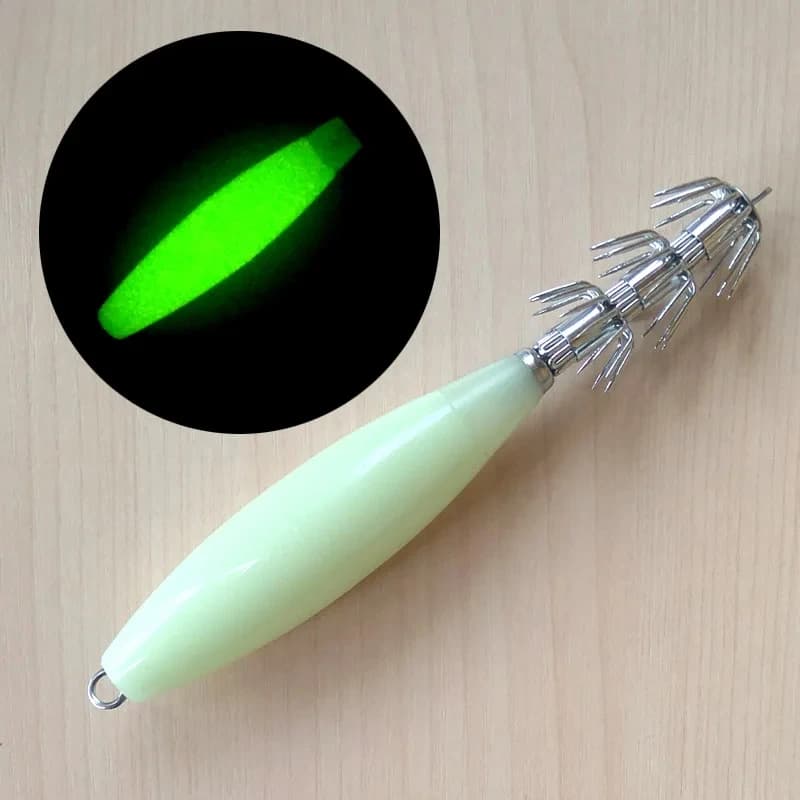 1PC 17g33g44g55g72g Glow Calamari Maschere Luminous Polpo jig Duro Fishing Richer Fishing Hook Seppie Butter Fishing Richer