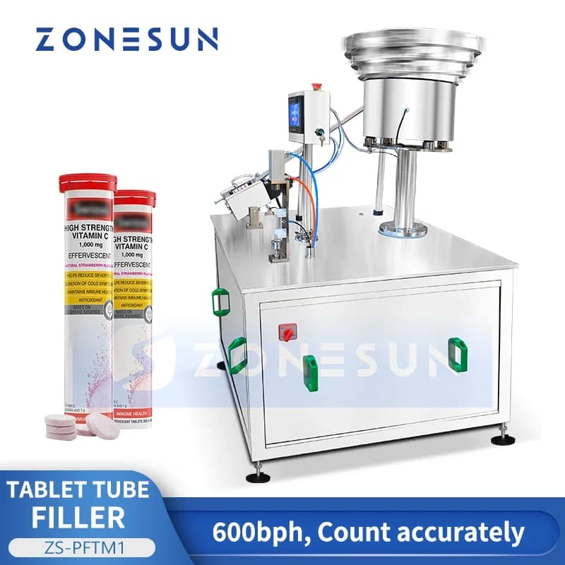 Zonesun ZS-PFTM1 Macchina confezionatrice effervescente per compresse Riempitrice e tappatrice