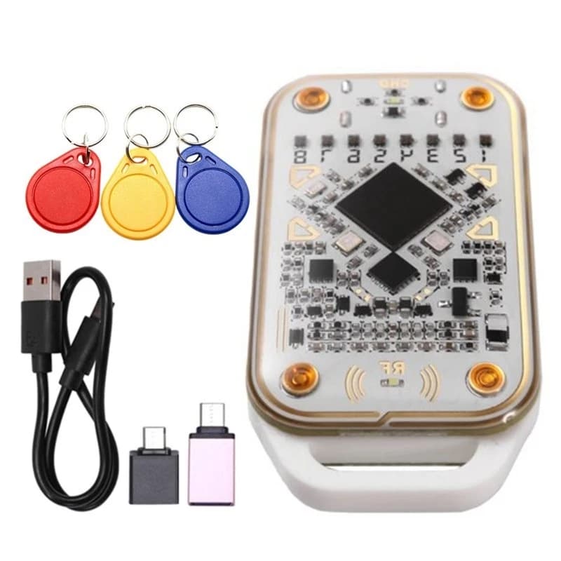 M01K Chameleon V3.0 RFID Smart Chip Emulator Reader+ 3XUID Keychain NFC Read Write 125K 13.56Mhz ID IC Smart Card Tag Copyer