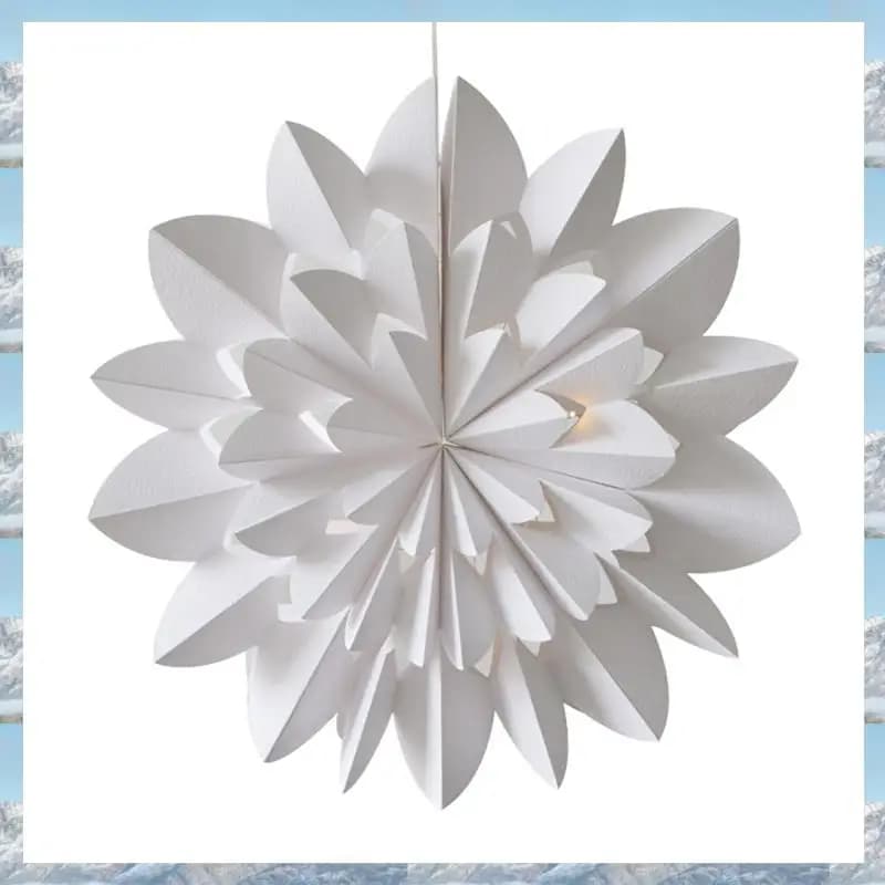2025 Lanterna a stella di carta a LED ecologica in stile caldo - Decorazioni natalizie Lucine Ciondolo per decorazione vetrina