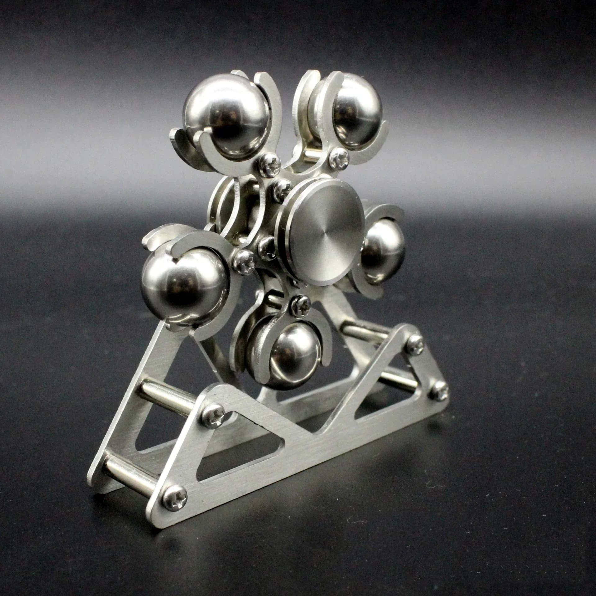 Sfera d'acciaio ruota panoramica metallo Fidget Spinner in acciaio inox mano Spinner antistress giocattoli giroscopio Desktop per regali per adulti