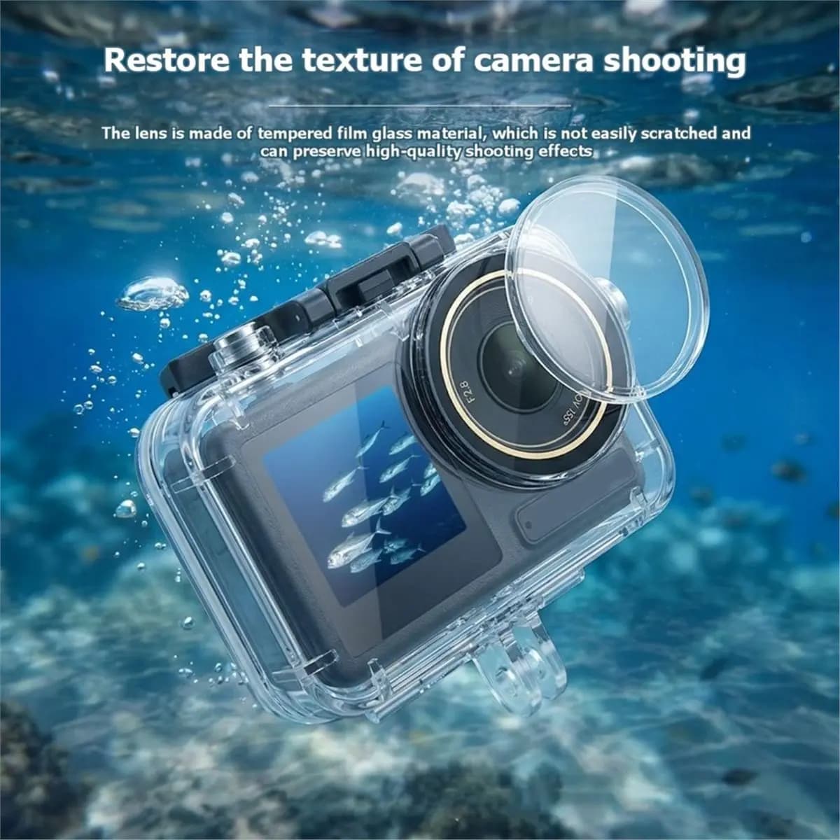 update. 50M Waterproof Case Diving Protective Shell Diving Housing Case for DJI Osmo Action 5 Pro/4/3 Camera Accessories