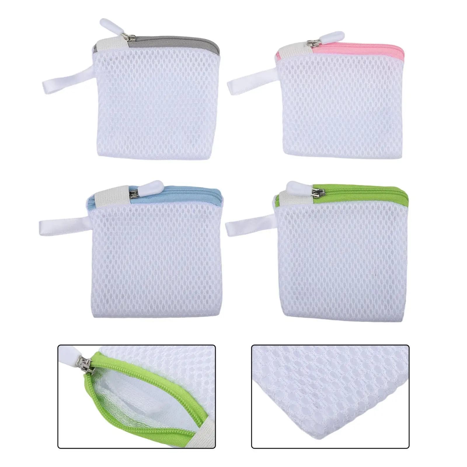 For durable laundry waffles bags, 4 pack with polyester mesh to attach and easy to stand in washing machines