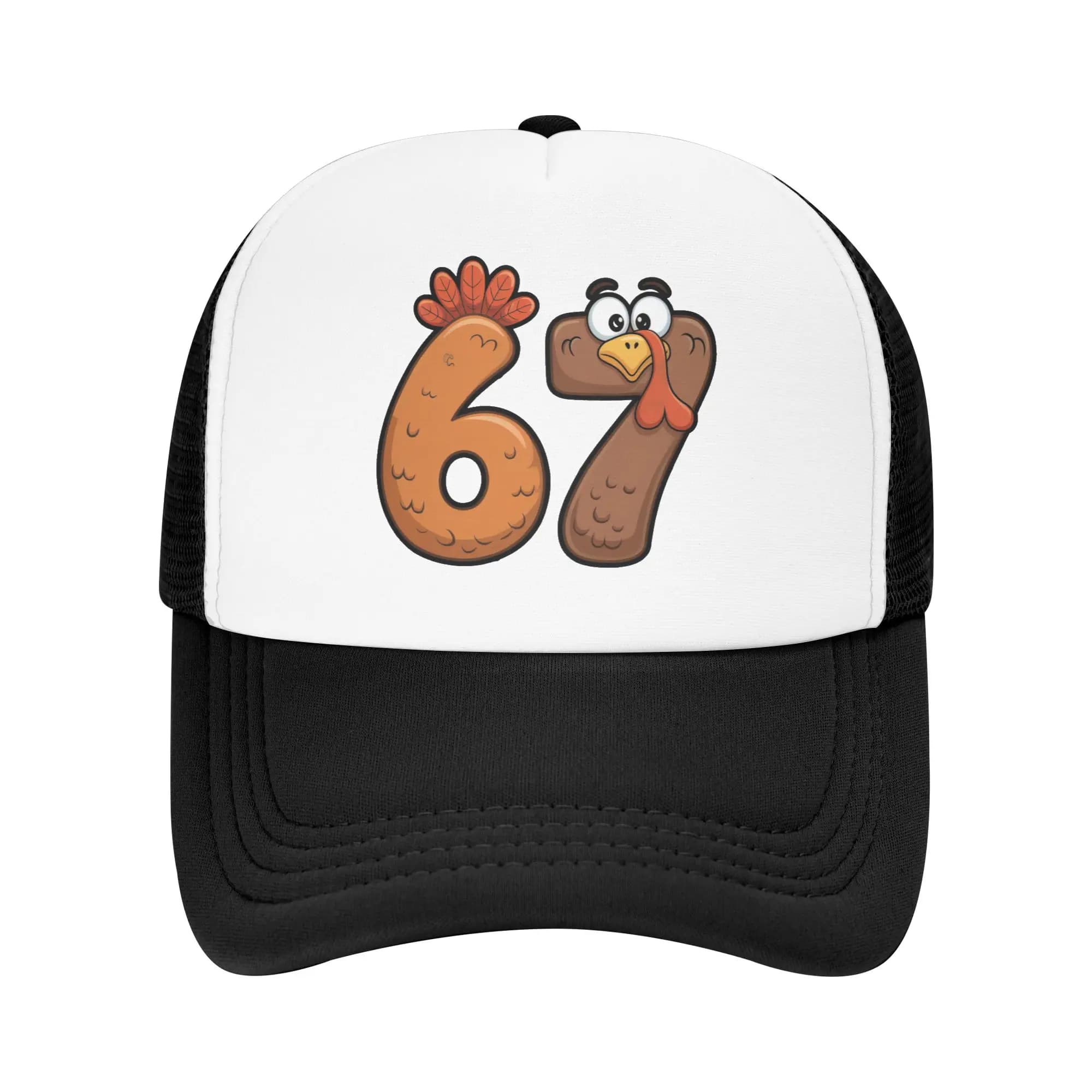 Cappellino da Baseball con Memes 'Turkey Says Six Seven 67' per Uomo e Donna, Personalizzabile, Regolabile, Stile Trucker, Streetwear, Snapback, Dad Hat