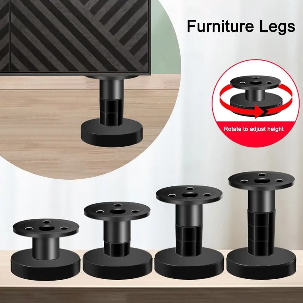 Gambe di ricambio in metallo per mobili, resistenti all'usura, regolabili, antigraffio, per armadi, divani e sedie