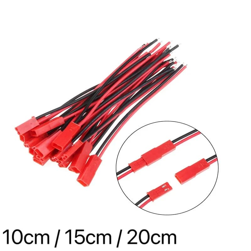 10 paia maschio femmina connettore JST spina cavo 10/15/20 cm 2 pin per RC BEC adattatore batteria elicottero fai da te FPV Drone Quadcopter