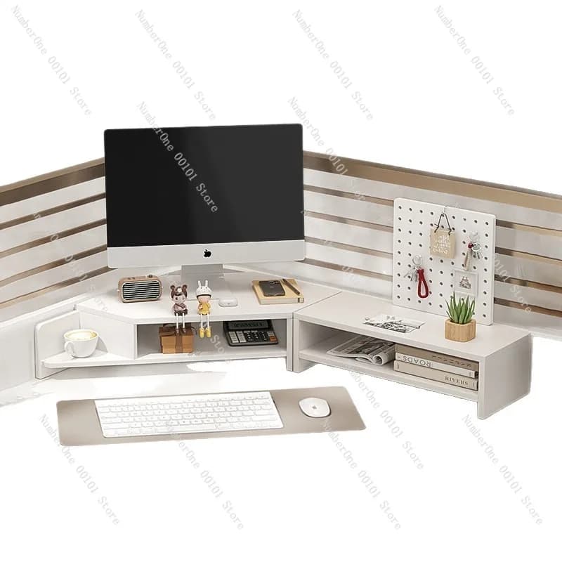 Support for Monitor with Display Bracket, High-speed shelf for Desk, Office Corner Organizer, Multi-functional Modular Computer
