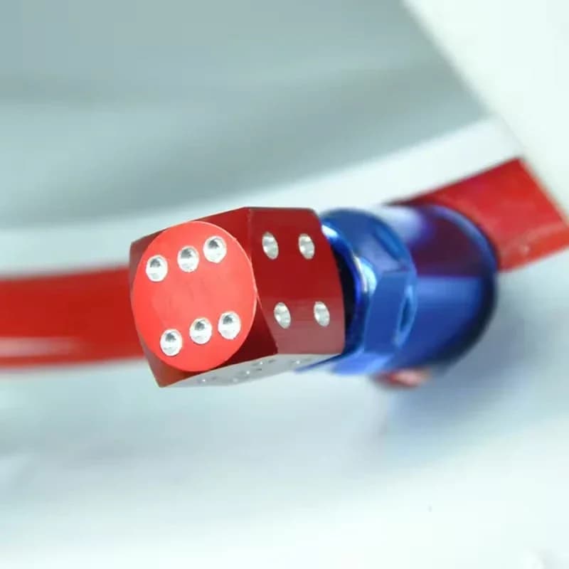 4Pcs Universal Dice Style Aluminum Valve Caps Dustproof Tire Wheel Stem Covers for Auto Moto Bicycle