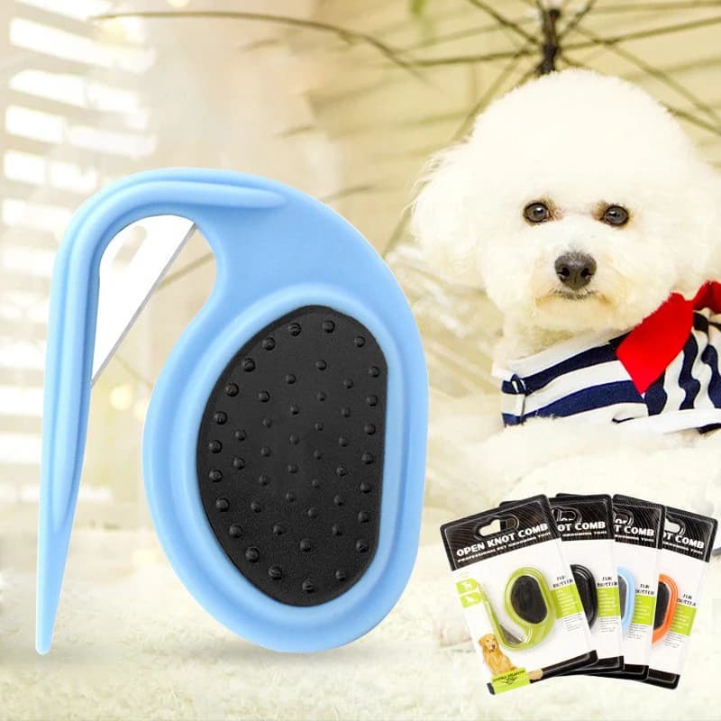 Efficace Pet Annodatura Lama Pettine Portatile Mini Capelli Pelle Spargimento Pulizia Toelettatura Trimmer Pettine Cepillo Quita Pelos De Mascota