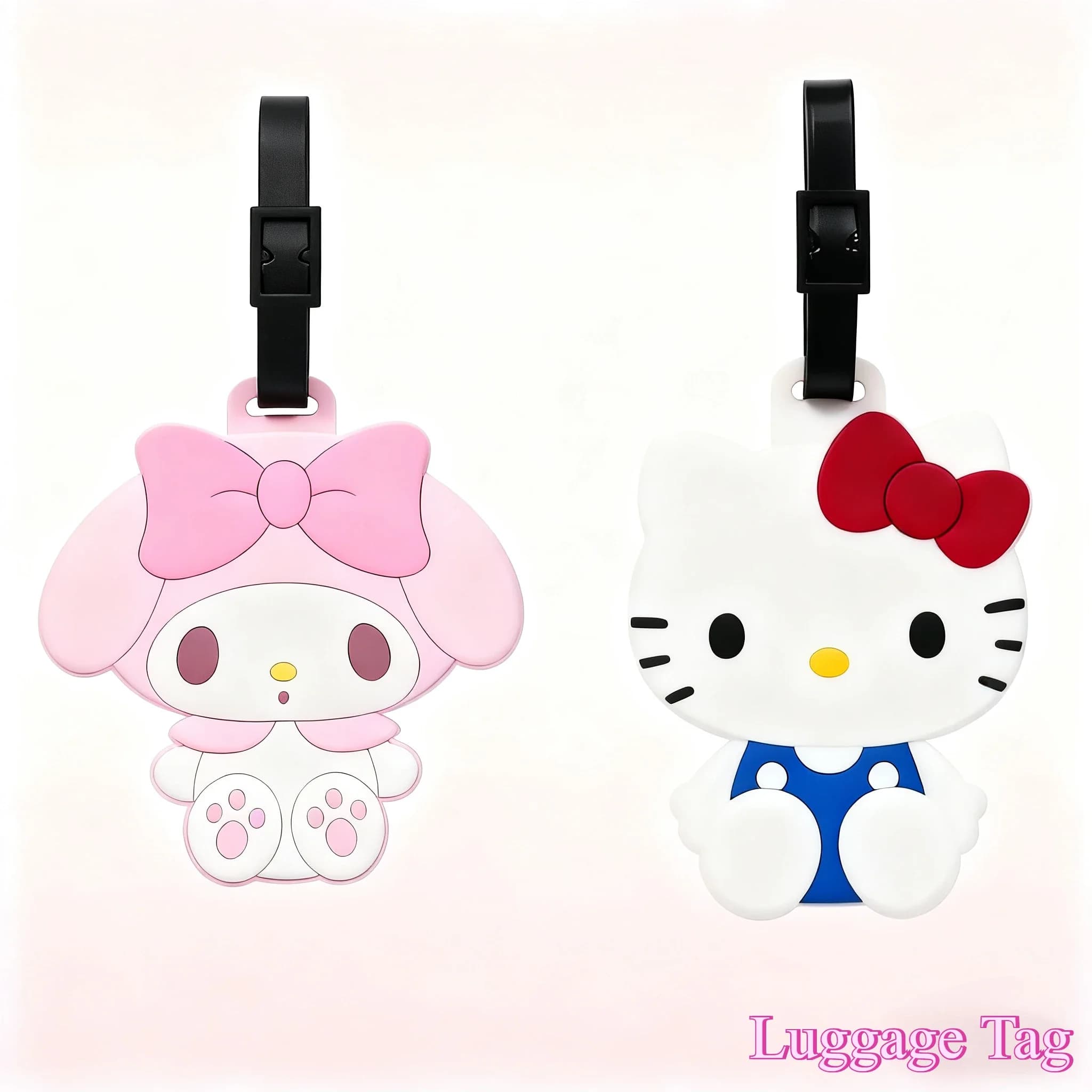 Etichetta per bagagli Kawaii Hello Kitty Etichetta per bagagli Anime Sanrio Melody Etichetta per bagagli ID per valigia Indirizzo Titolare Bagagli Imbarco portatile