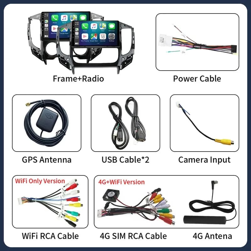 Android 15 Carplay For Mitsubishi Pajero Sport 3 L200 5 Triton 3 2015 2016 2017 2018 2019 Car Radio GPS Multimedia Video Player