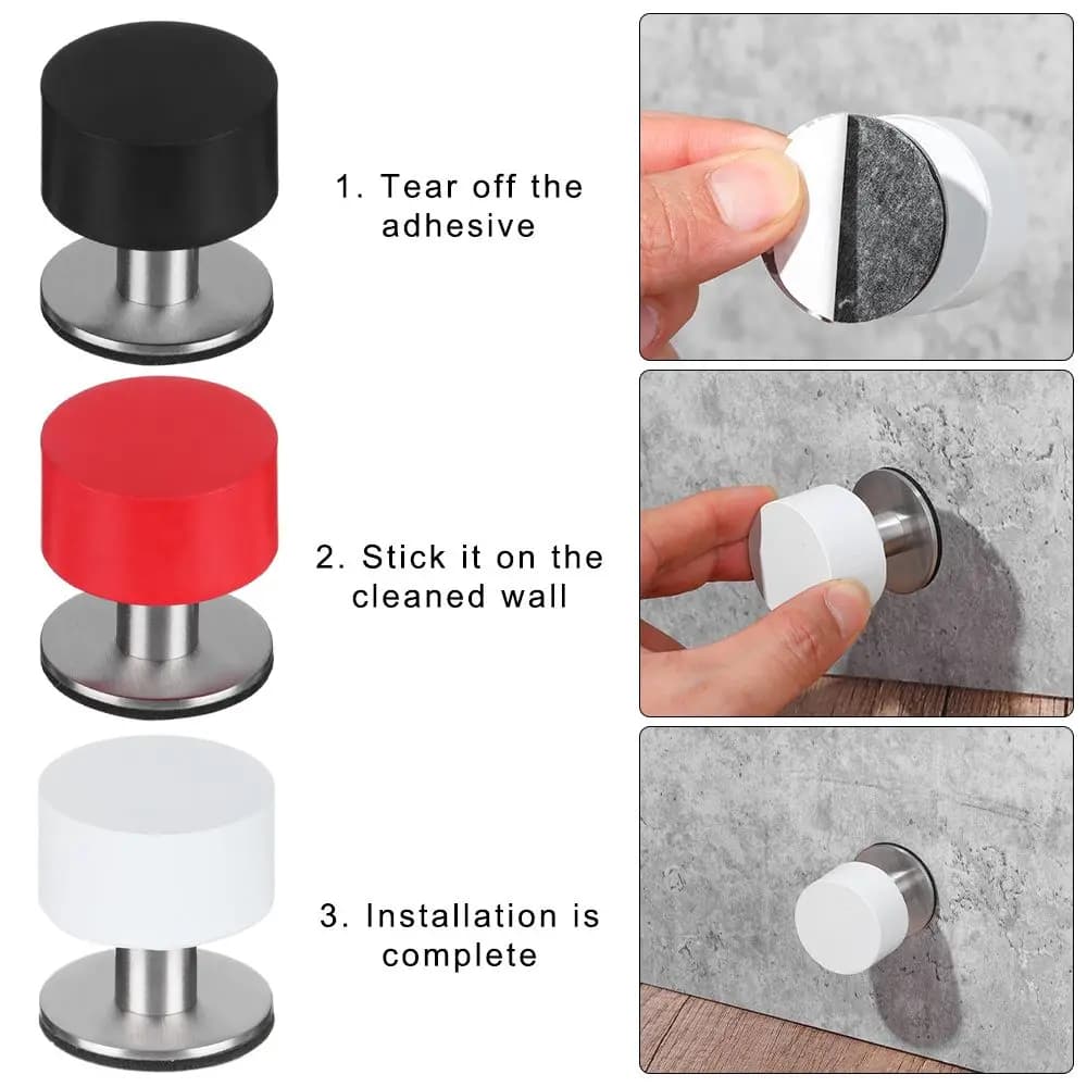 Strumenti senza punzonatura in acciaio inossidabile Protezione per pavimento in gomma resistente Fermaporta Tappo in gomma