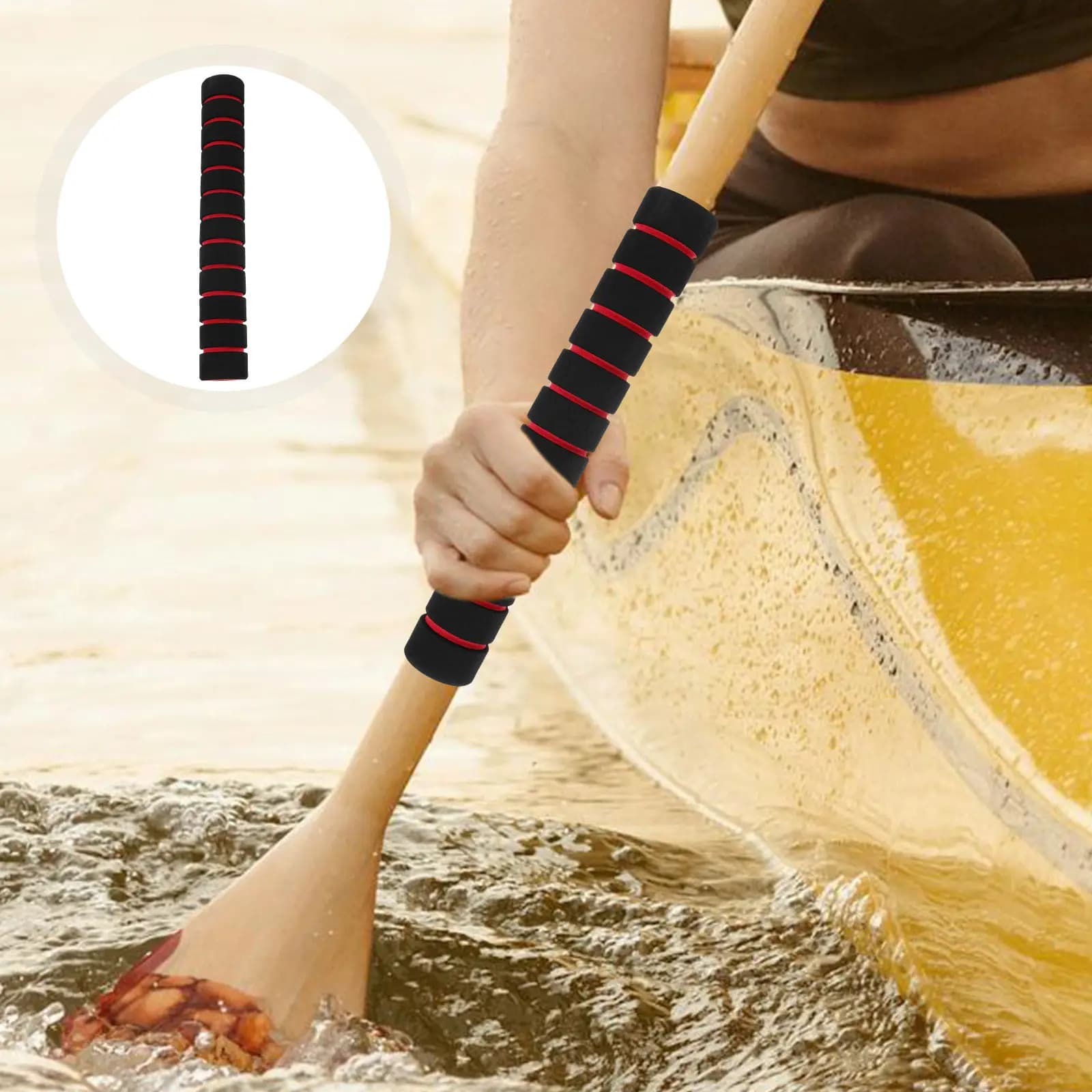 2 Paia di Protezioni per Manici di Pagaie da Canoa, Cuscinetti in Spugna Morbida per una Presa Sicura e Protezione delle Mani, Attrezzatura per Kayak
