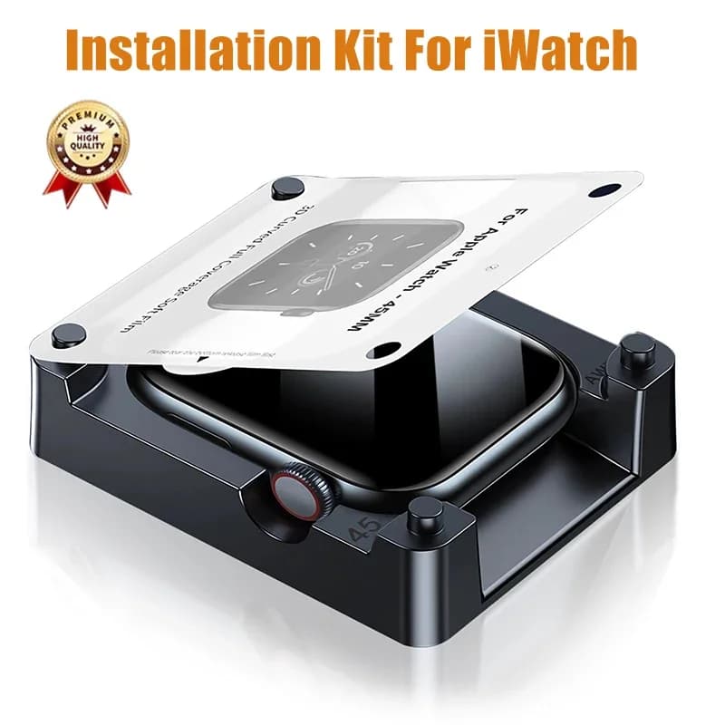Installa la protezione dello schermo del vassoio per Apple Watch Ultra Series 9 8 7 6 5 4 3 SE Protettivo iWatch 49mm 45mm 41mm 44mm 42mm 40mm 38mm