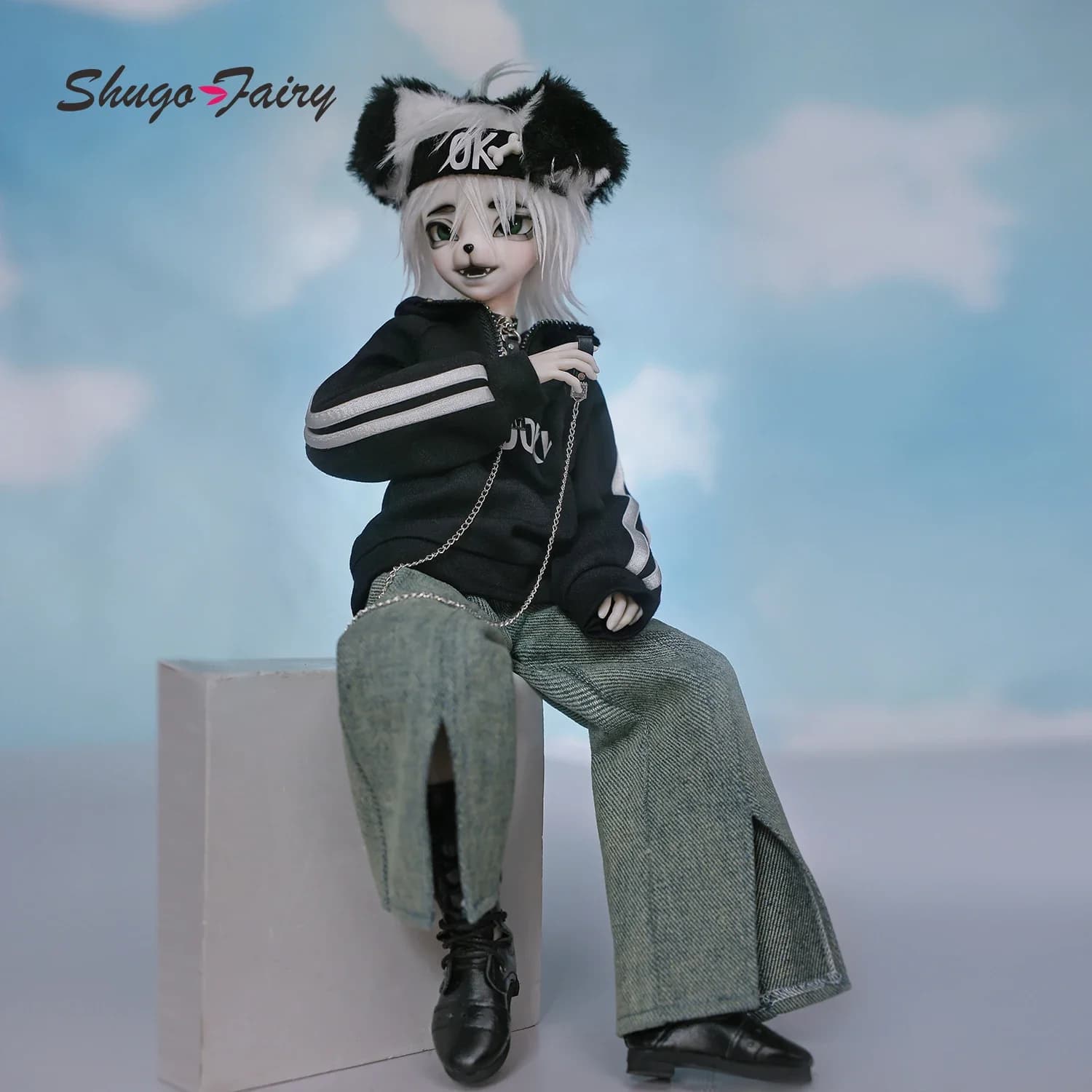 ShugaFairy Carrtoon Bjd Doll 1/4 Testa di animale LM4 Corpo peloso Stile corpo articolare Giocattoli per bambini Set completo Bambole BJD