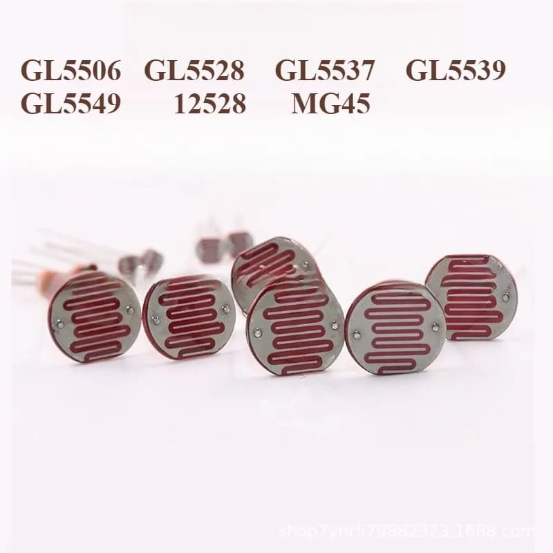 Photo resistance LDR MG45 GL5539 5537 5549 5528 5506 12528 Light-dependent sensor kit for Arduino Automatic light control Stree
