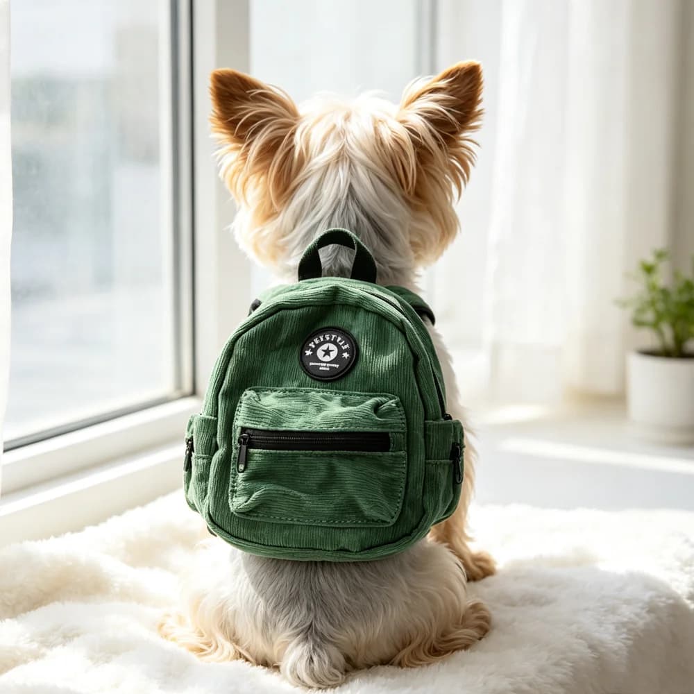 Autumn Winter Pet Mini Backpack Outdoor Puppy Animal Dog Self Carrier School Bag With Poop Bag Dispenser Walking Snack Travel