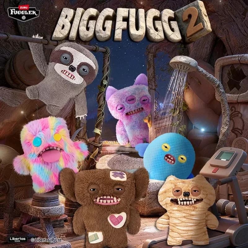 Fuggler Ufficiale Autentico 2a Generazione, Peluche Gigante di Bradipo, Mostro Dentato Divertente e Carino, Regali da Collezione