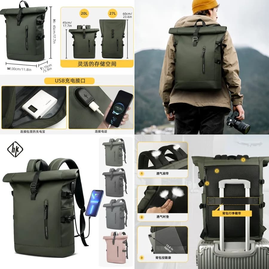 'New Style'- New Casual and Trendy Men's Backpack For Outdoor Travel, Custom Computer Backpack, Custom Luggage Storage Guangzhou