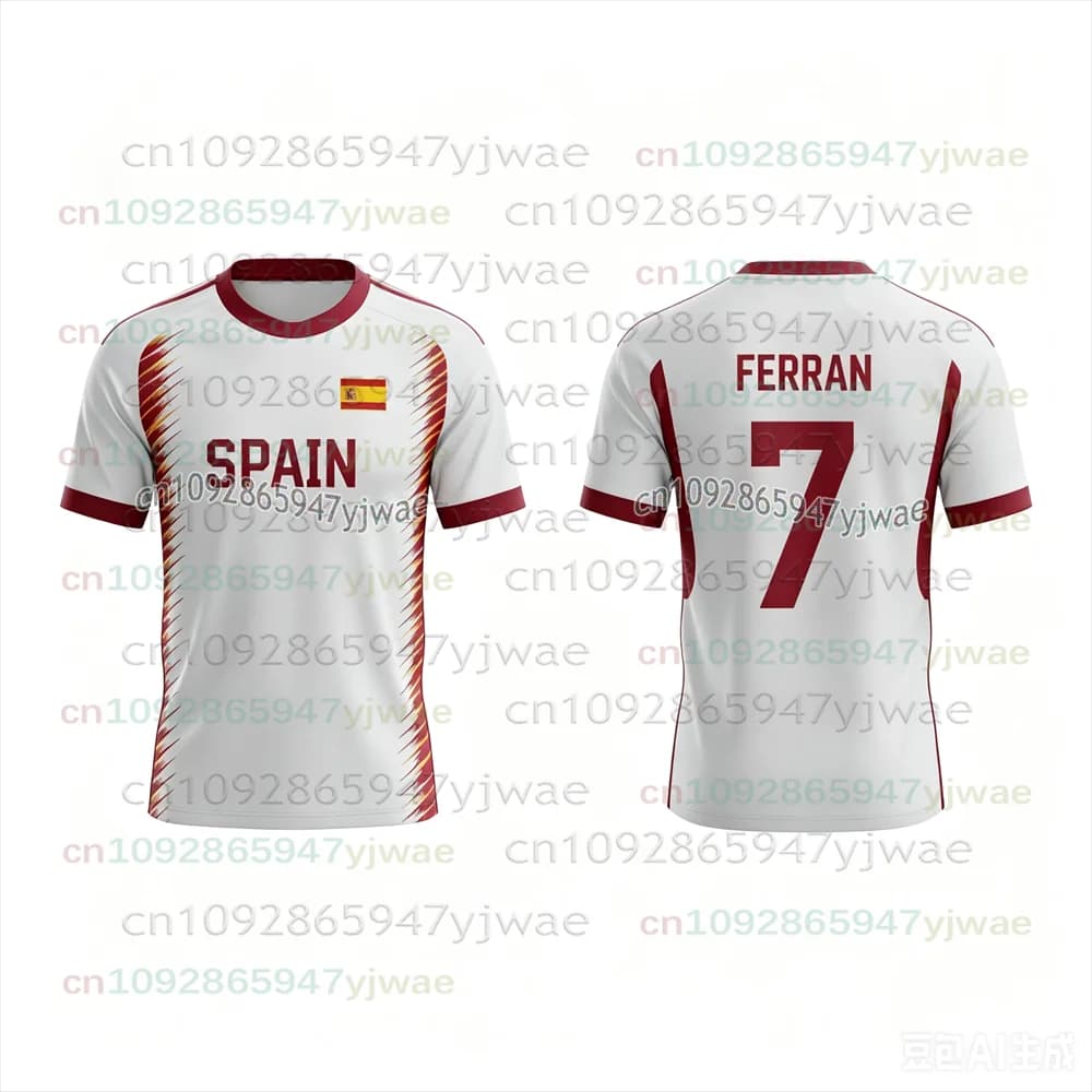 2026 New Spanish Special Edition Football Shirt Ferran #7 Tee Men's Women Comfortable And breathable T-shirt Fans Soccer Jersey