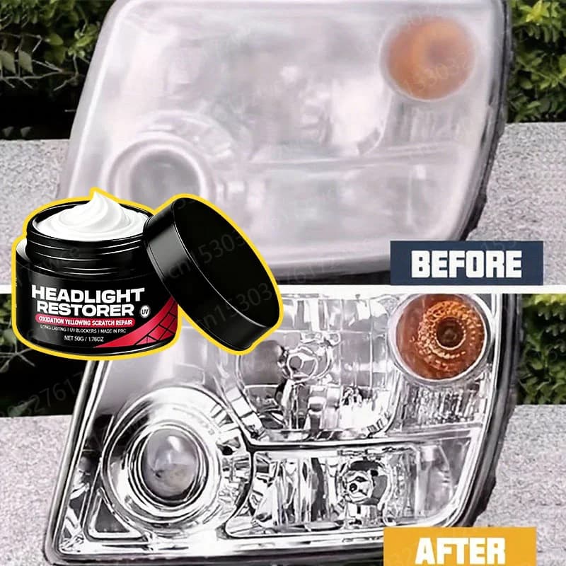 Kit lucidante per restauro lampada auto - Pasta per riparazione rimozione graffi fari e detergente per ossidazione per cera lucidante per montaggio fari