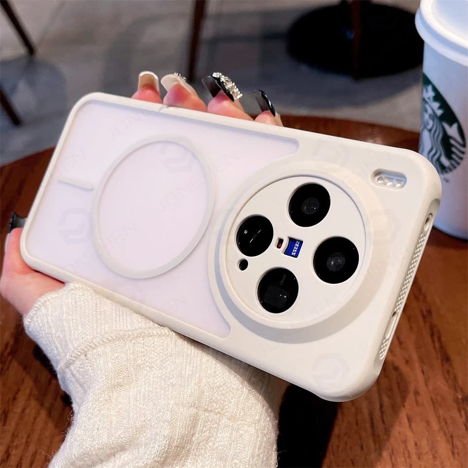 For Magsafe Case For Vivo X300 X200 Pro Mini X300S X200S Ultra Matte Clear Wireless Charge Cooling Frame Heat Dissipation Cover