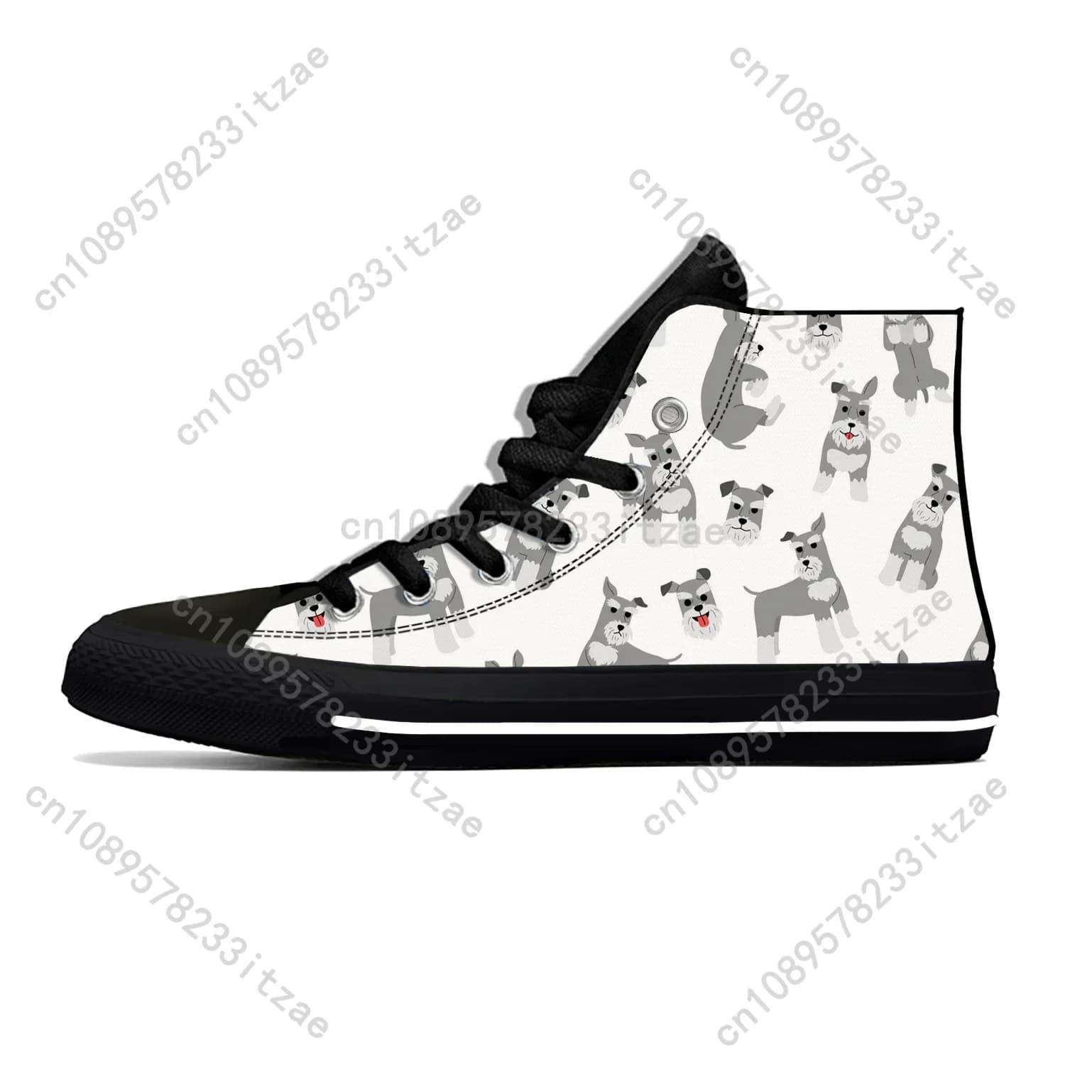 Schnauzer Animal Dog Cut Kawai Harajuku Fashion Lightweight Canvas Shoes Man Woman Sneakers casual Classic Table Shoes