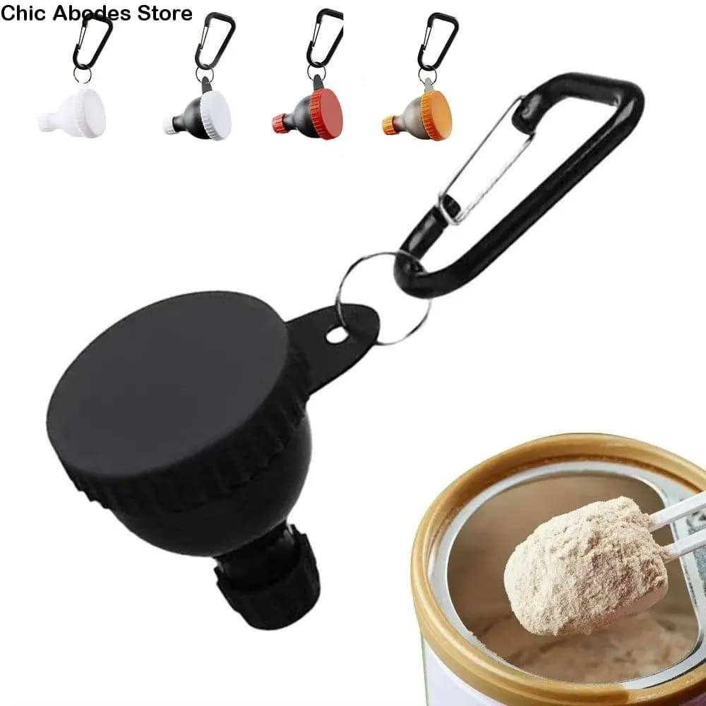 15 g/50 ml powder protein bottle with carabiner reinforced cap drug box for dust-proof protein
