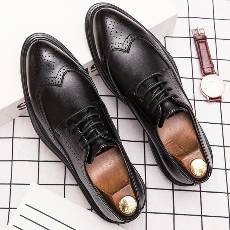 Men's Classic Leather Shoes Oxford Weddind Men's Party Trend Social Brogues Leather Shoes Men's formal work shoes