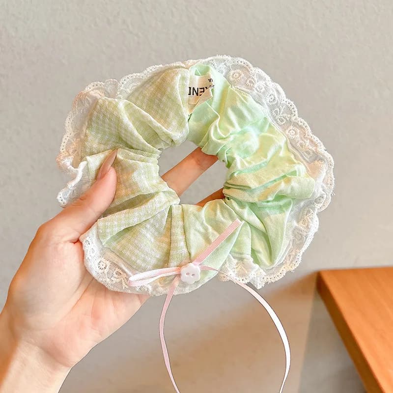 Sciarpa di seta di nuovo stile con fiocco, scrunchie, accessorio per capelli sciarpa quadrata di fascia alta, cravatta per capelli di lusso leggera in stile coreano, commercio all'ingrosso