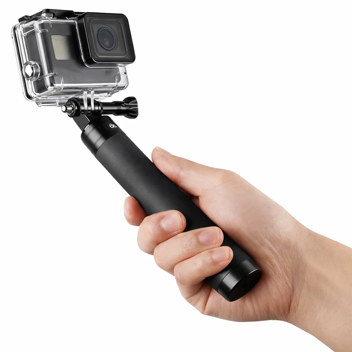 Bastone Selfie Estensibile in Lega di Alluminio, Compatibile con GoPro, Impugnatura Antiscivolo con Filettatura da 1/4 di Pollice per Action Cam