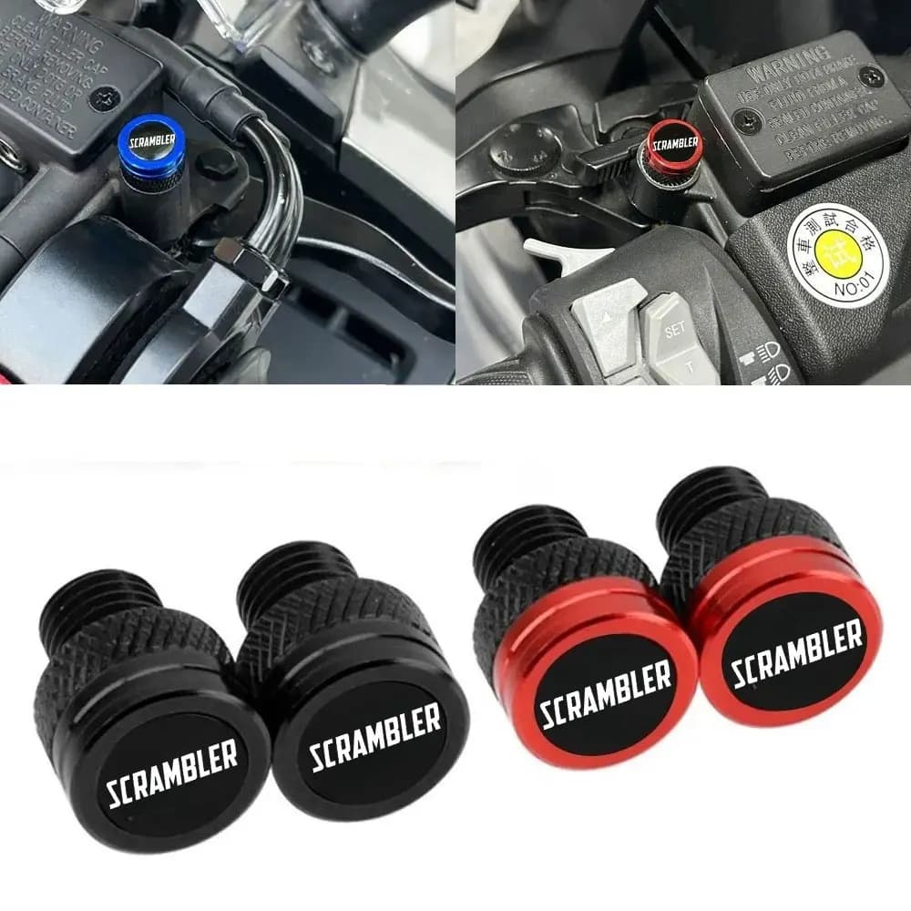 Accessori per tappo tappo foro specchietto retrovisore moto CNC 2 pezzi per Ducati Scrambler 400 800 1100
