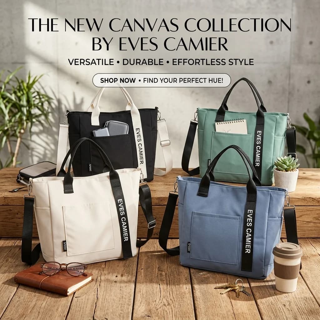 Multi-functional 2-way Shoulder Bag And Hand Carry Bag Suitable for Tablet Books Daily Cosmetics, Ideal for Commuting And School