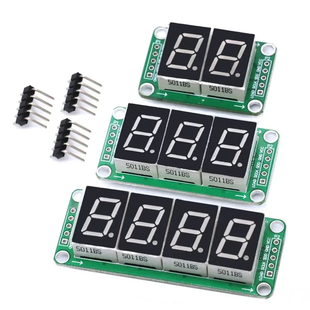 Multi-digital LED display module 74HC595 - Static tube with 2/3/4 digits with 7 segments for Arduino/MCU (original IC) projects